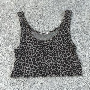 Leopard Print Cropped Tank